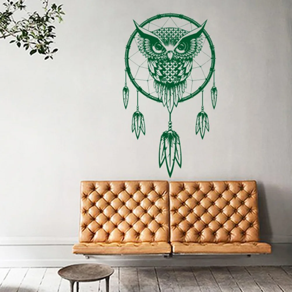 Funlife Indian Penangkap Mimpi Dekorasi Dinding Stiker Lucu Owl