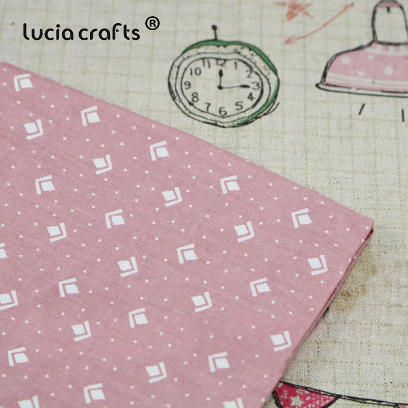 Lucia crafts, 1 шт./лот, 50x50 см, хлопковая ткань для шитья, для рукоделия, Лоскутная ткань, ткань для детского постельного белья, текстильная кукла H0802