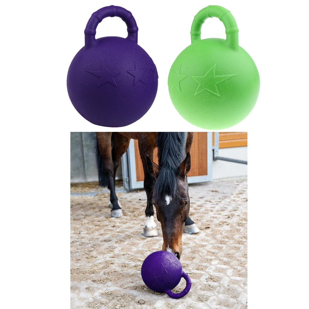 

: 2Pcs Horse Pony Dog Jolly Ball Toy Play Game Balls Rubber with Apple Scented