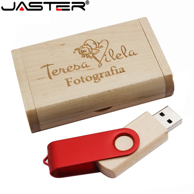 JASTER поворотный usb накопитель флэш 4 ГБ 8 16 32 64 2 0 с флеш накопителем деревянная