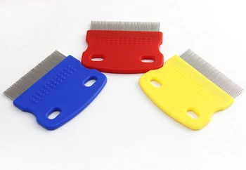 

Free Shipping+Wholesale Pet Dog Cat Plastic Clean Comb Metal Lice Comb Small Pet Nit Lice Comb,500pcs/lot