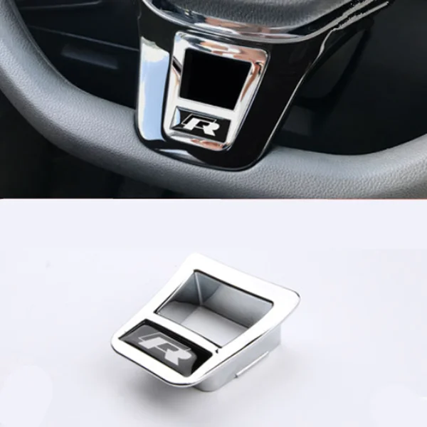 

3ABS R Mark Inner Steering Wheel Cover Trim For Volkswagen VW Tiguan 2017 2018