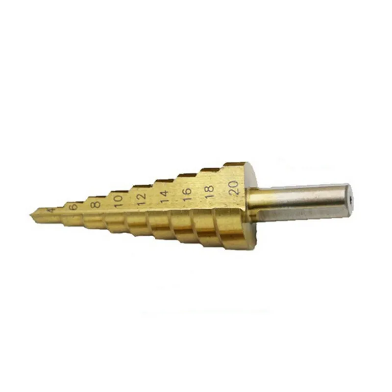 Step drill bit 32mm Triangle auger drill 4-32mm/4-20mm/4-12mm Triangular shank drill spiral groove step triangular pagoda shape