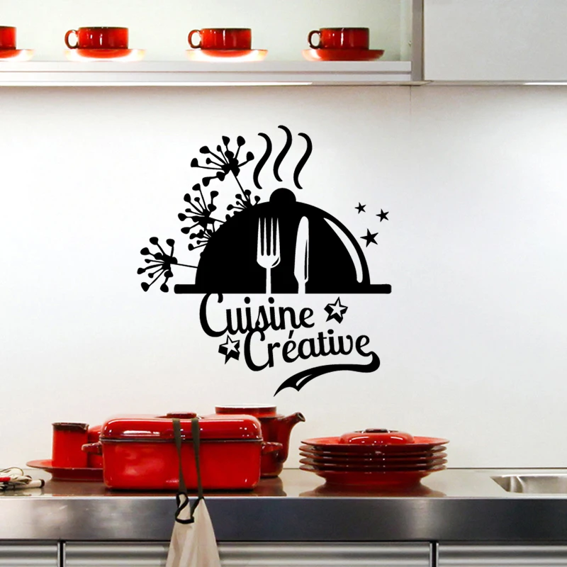 French Creative Cuisine Art Sticker Restaurant Kitchen Removable Vinyl