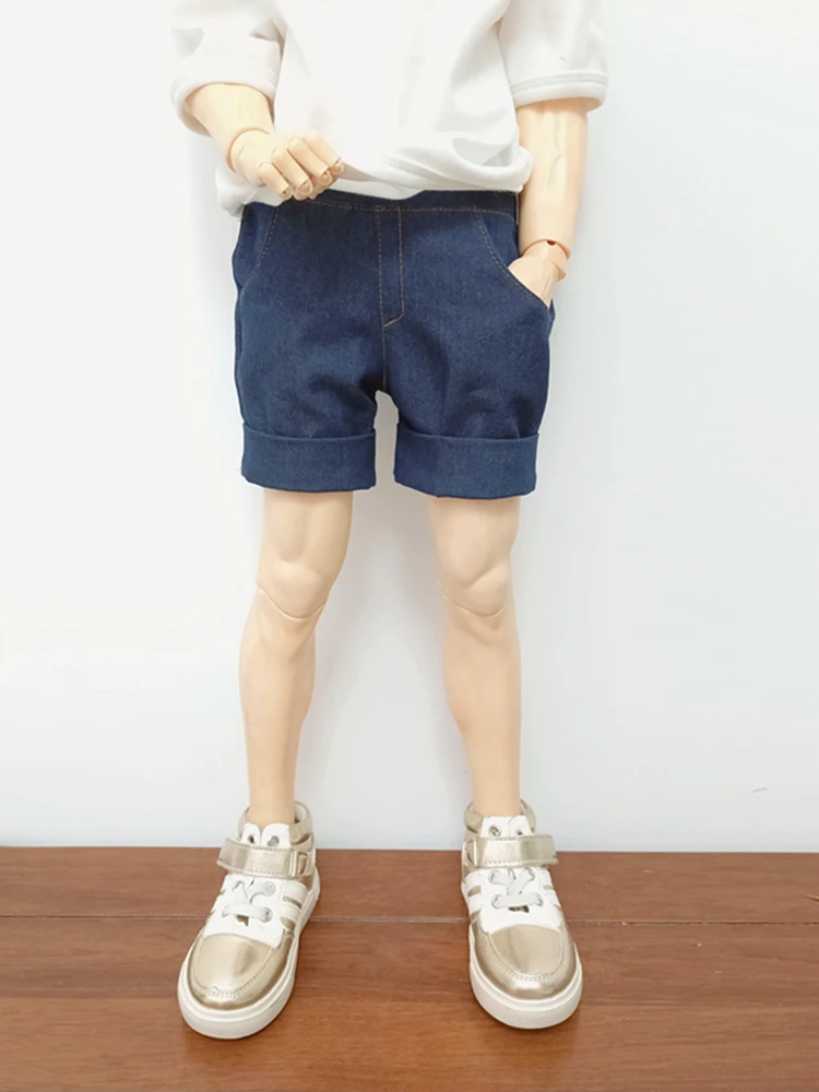 Summer New Cool Dark Blue Denim Doll Shorts Fashion Novelty Doll Accessories Out Of The Street Must-Have Male Doll Denim  Shorts