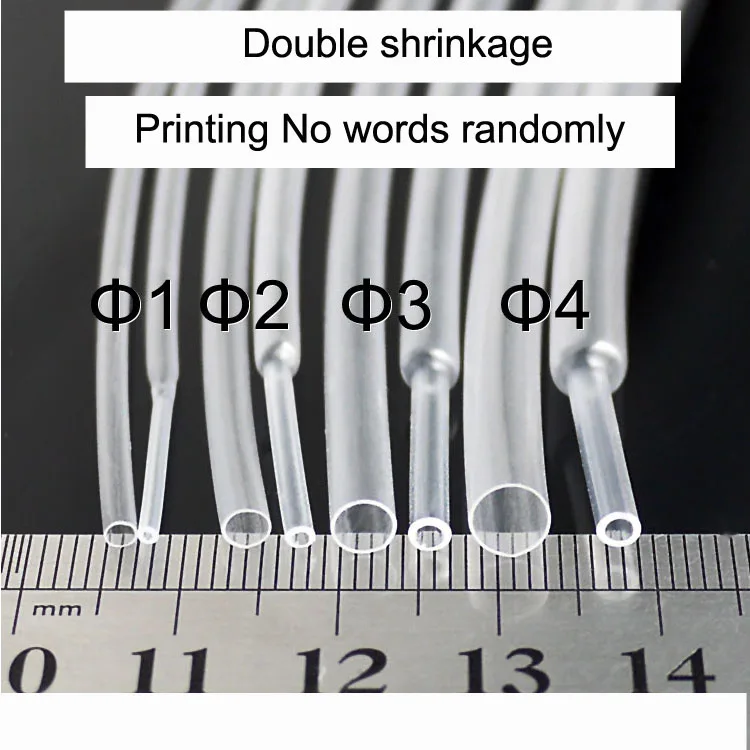 10 м 2:1 термоусадочные трубки диаметром 1/2/3/4/5/6/8/10/12 мм Термоусадочные Термоусадочная трубка Термоусаживаемая трубка белый изоляции провода Обёрточная бумага кабель - Цвет: Transparent