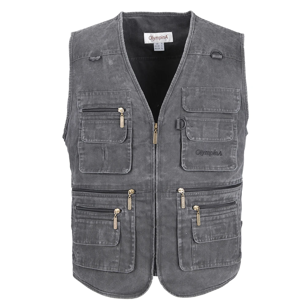 

ZOGAA Fishing Vest Male Pockets Men Sleeveless Jacket Waistcoat Work Vests Outdoors Vest Plus Large Size man vest winter 2019