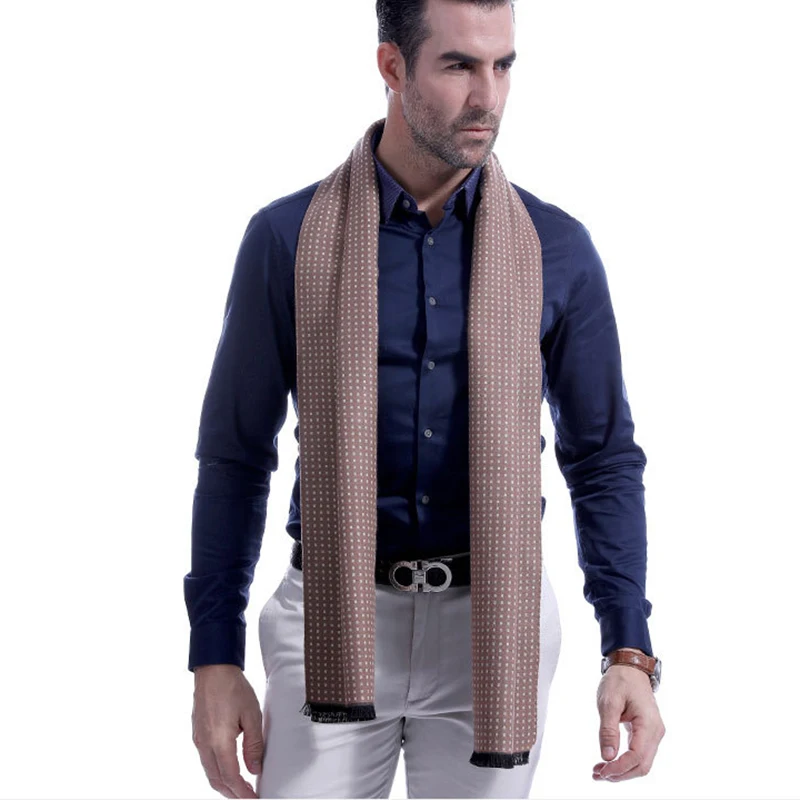 

Fashion Europe Scarves Men Winter Warm Scarf Shawl Business Wool Scarf Male Plaid Foulard Sjaal
