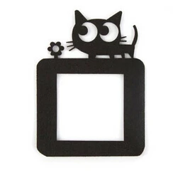 

free shipping, 6pcs/lot Home decoration cartoon tapirs cutout switch stickers wall stickers switch cover