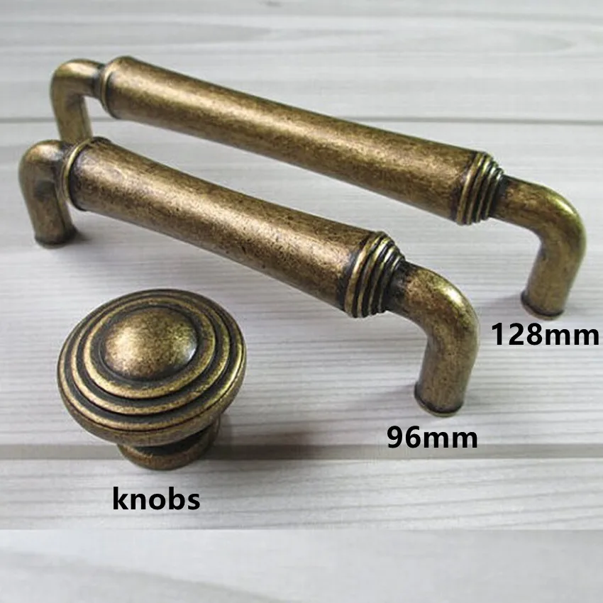 128mm Bronze Kitchen Cabinet Wardrobe Door Handle 5 Antique Brass