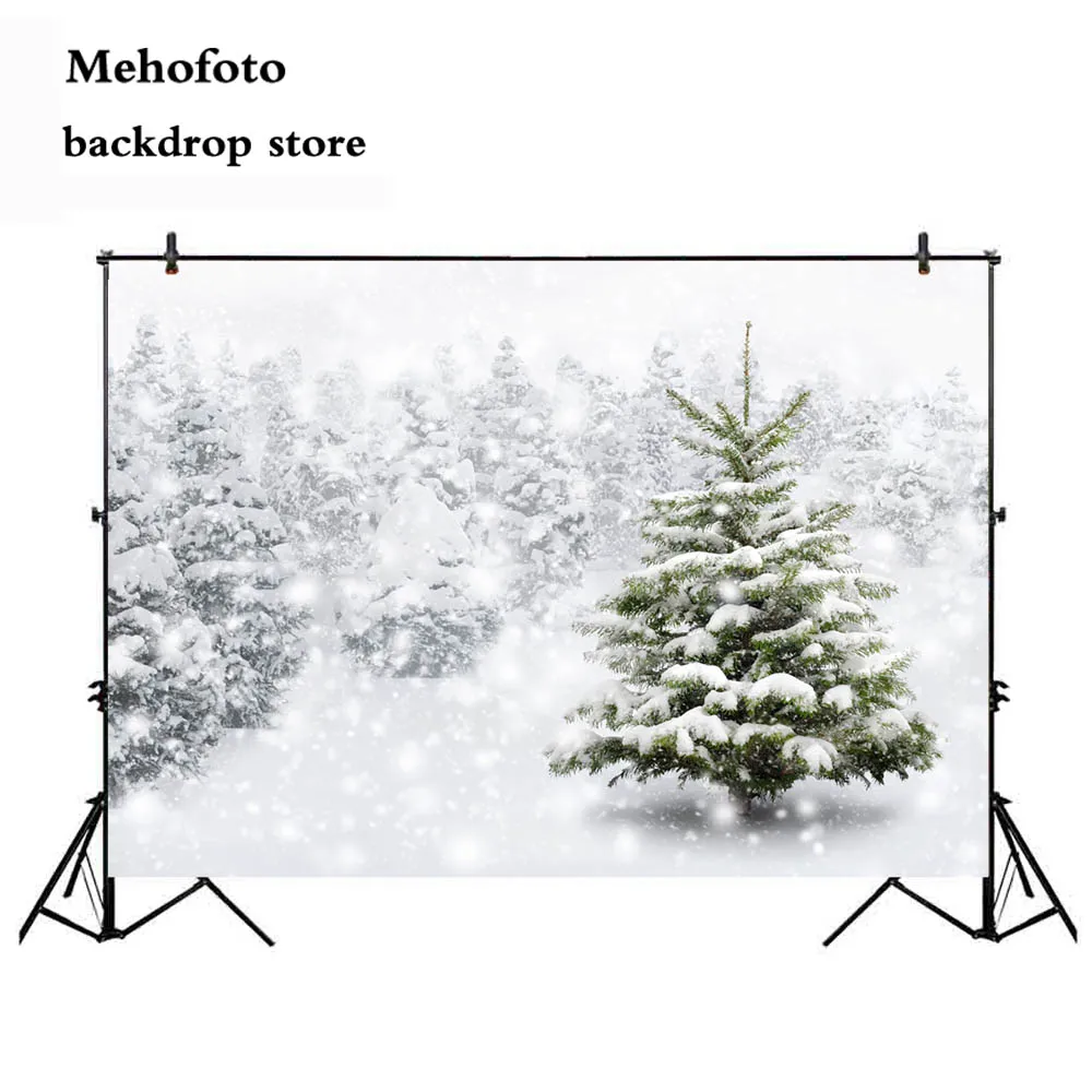 Mehofoto 7x5 футов зимняя снежная елка фон белая Рождественская фотография для