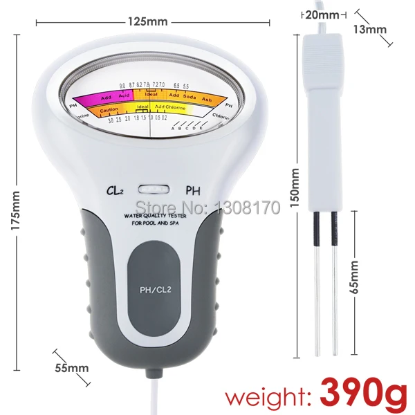 Анализ качества воды спа pH& хлор(Cl2) Электро-лампа тестера и легко носить с собой