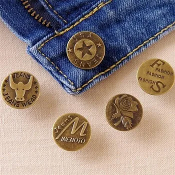 

10Pcs Large Size 20 mm metal buttons for jeans Bronze Tone Mixed Buttons For Clothing DIY Sewing Accessories Drop Shipping