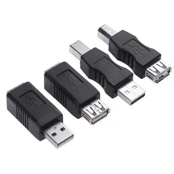 

4pcs Printer USB Connector USB 2.0 Type A Female To USB B Male Adapter Gender Changer Connector Converter