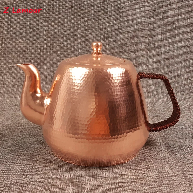 

Z&Lamour 1.7L Handmade Chinese Red Copper Teapot Large Capacity Kettle China culture