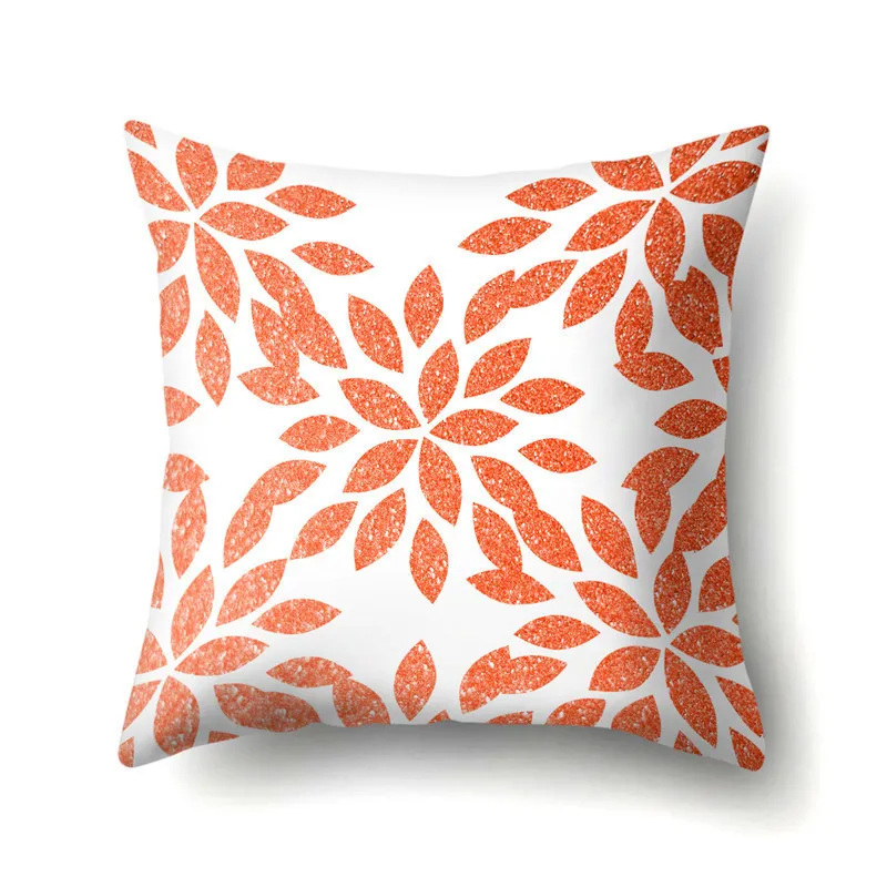 Коралл оранжевый геометрический дизайн подушка чехол украшение чехлы на подушки для дома Kussenhoes Cojines Decorativos Para диван полиэстер 40601