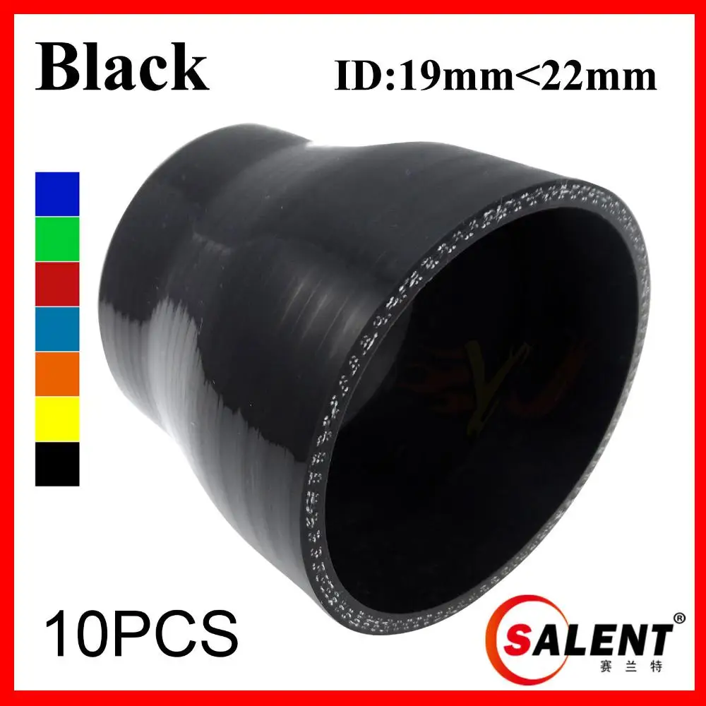 10X ID Black 3/4" to 7/8" Straight Reducer Silicone Reducing Hose