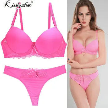 

Sexy Brand 2018 Seamless printing BC women bra set French romantic lady bra brief sets thong underwear panty set