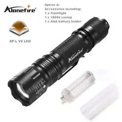 Alonefire TK105 CREE XP-L V60 светодио дный светодиодный алюминий высокое мощность Увеличить фонарик пятно света hike лампы AAA 18650 перезаряжаемые батарея