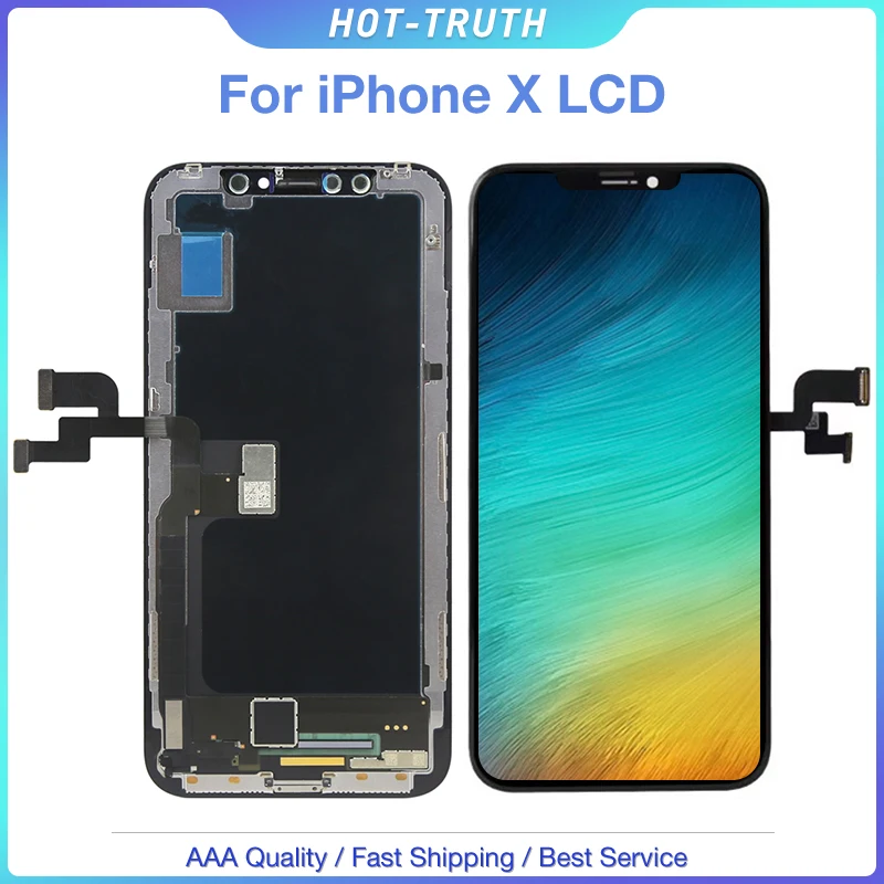 2PCS/Lot New SOFT OLED Quality LCD Screen for iPhone X 5.8" LCD Display with Free DHL EMS