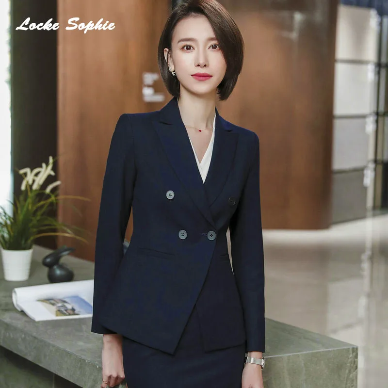 1pcs Women's Plus size Blazers coats 2019 Autumn cotton blend Button Splicing Small Suits jackets ladies Skinny Blazers Suits