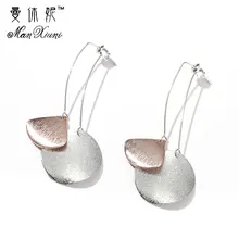 Модные oorbellen простые металлические золотые блестки серьги для Для женщин pendientes mujer moda orecchini Jewelry длинные серьги-гвоздики brincos подвесные серьги