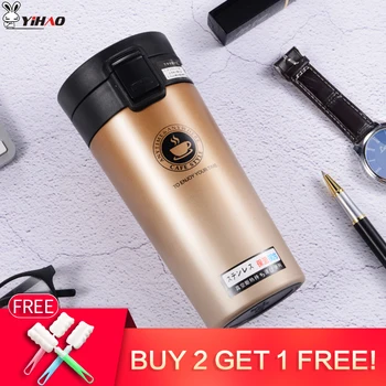 

Hot Quality Double Wall Stainless Steel Vacuum Flasks 380ml Car Thermoses Cup Coffee Tea Travel Mug Thermol Bottle Thermo cup