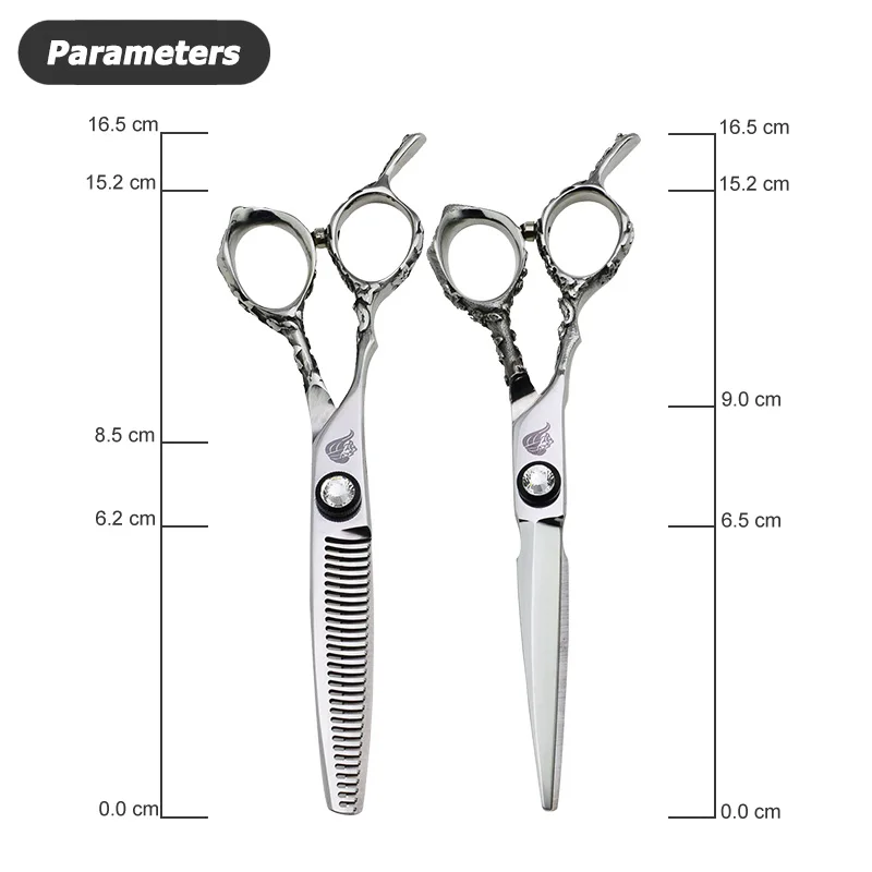 univinlions 6" left handed hairdressing scissors left hand hair scissors for salon barber left cutting lefty thinning shears