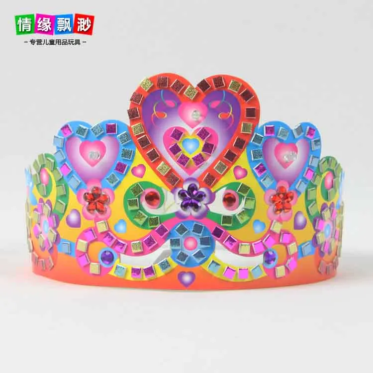 

Paper and eva flashing children gift toy DIY crown stickers