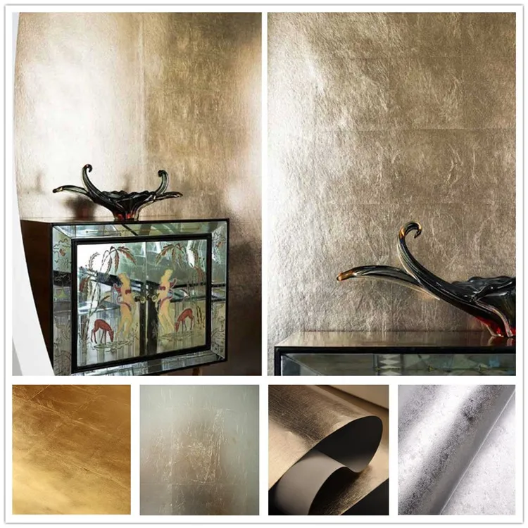 gold leaf metallic wallpaper
