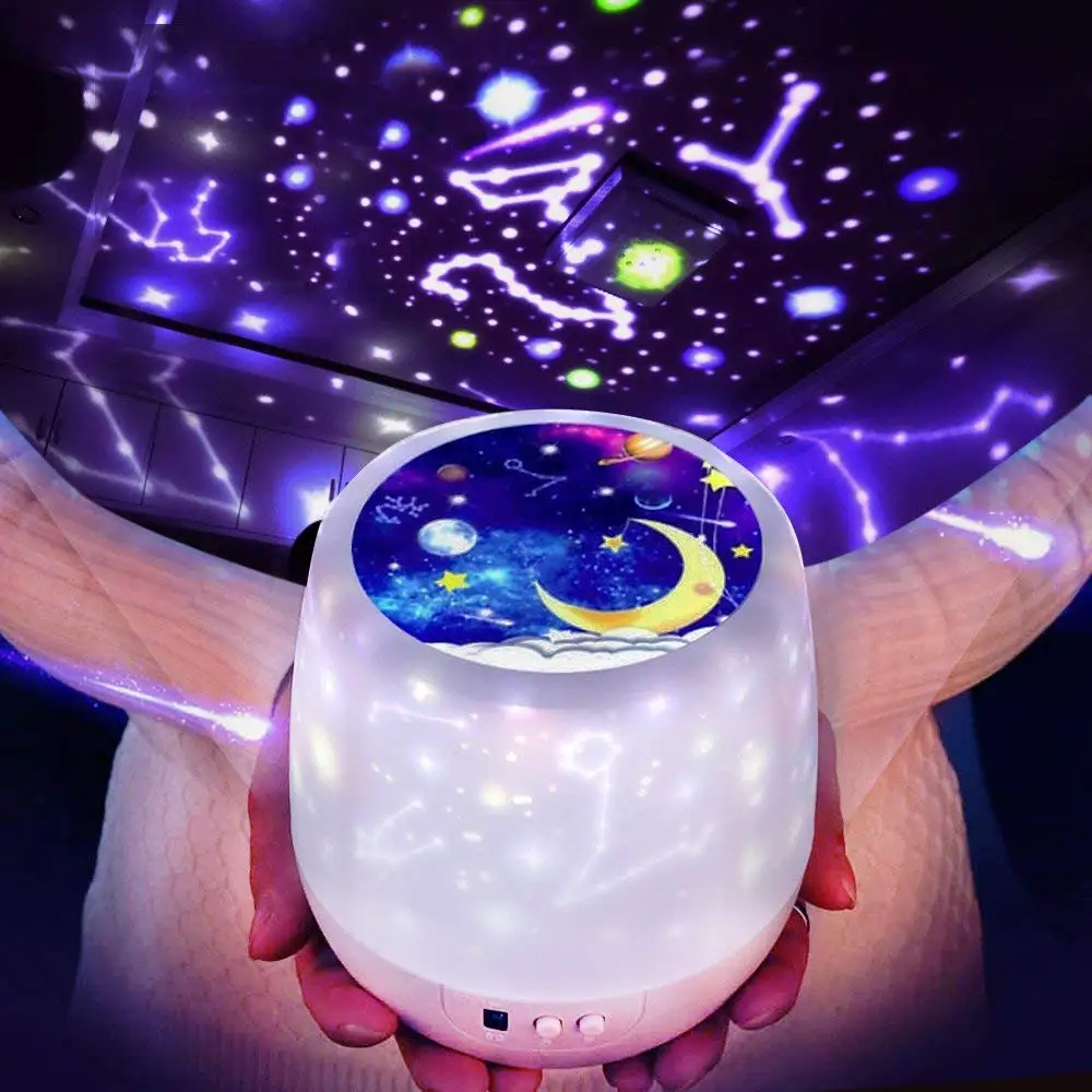 

Rotating Constellation Star Sky Projector Luminaria Spin Ocean Universe Birthday Dimmer Night Lamp For Kids Xmas New Year Gift