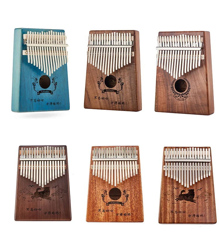 17 клавиш Kalimba красное дерево большого пальца фортепиано Mbira твердой древесины большого пальца пианино палец мини клавиатура инструмент Calimba Африканское натуральное пианино