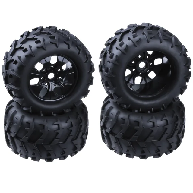4pcs 3 2 Rubber Rc 1 8 Monster Truck Wheels Tires 150mm For 17mm 4pcs 3 2 Rubber Rc 1 8 Monster Truck Wheels Tires 150mm For 17mm Hex Hub Mount Traas Hsp Hpi Baja Tyre