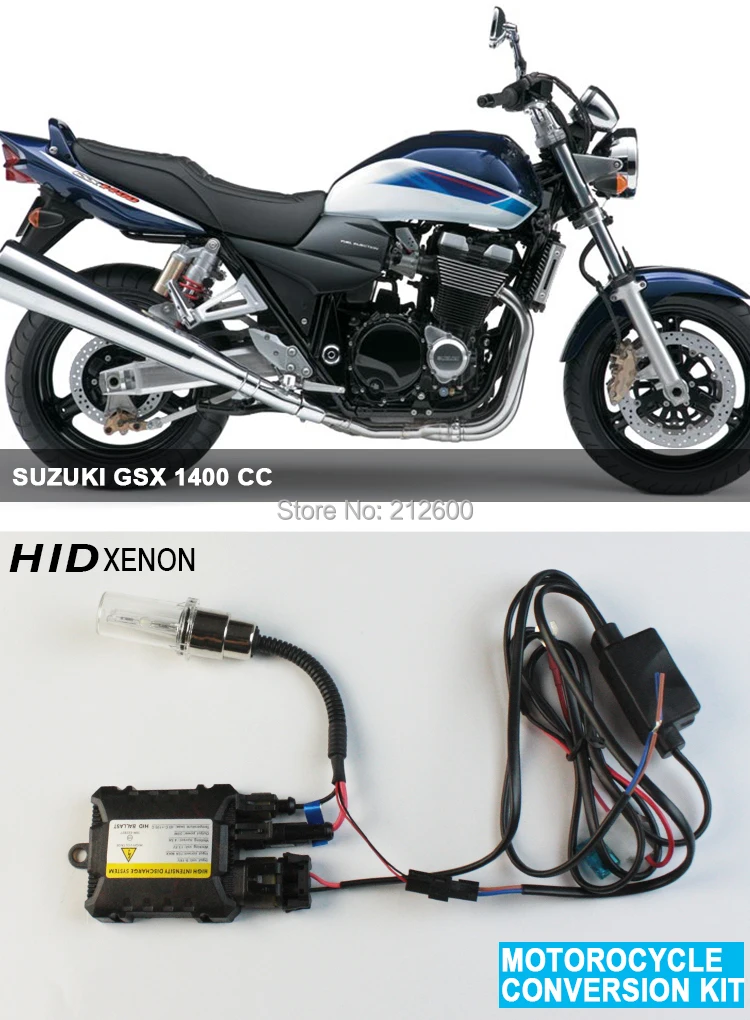 

Motorcycle HID Headlight Motorbike Lights Ballast for Suzuki GSX 1400 cc 3000K,4300K,6000K,8000K,10000K