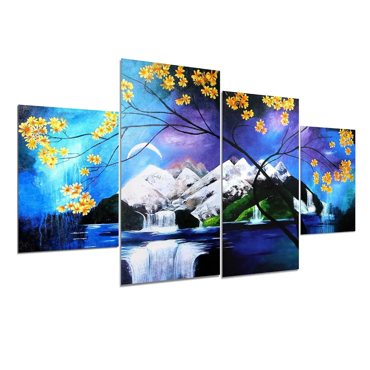 4pcs oil paint painting by numbers diy picture drawing coloring on