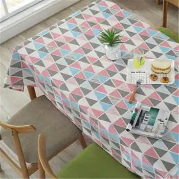 

Tablecloth Waterproof Blending Anti-Scalding Rectangular Table Cloth Oilproof Square Dining Coffee Table Cover Home Textile