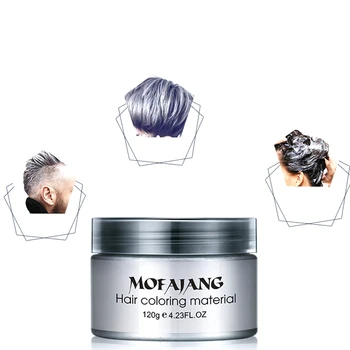 

7 Colors Hair Color Wax Sliver Grey Hair Dye Cream One-time DIY Modeling Mud Harajuku Temporary Hair Color Cream Styling Tools