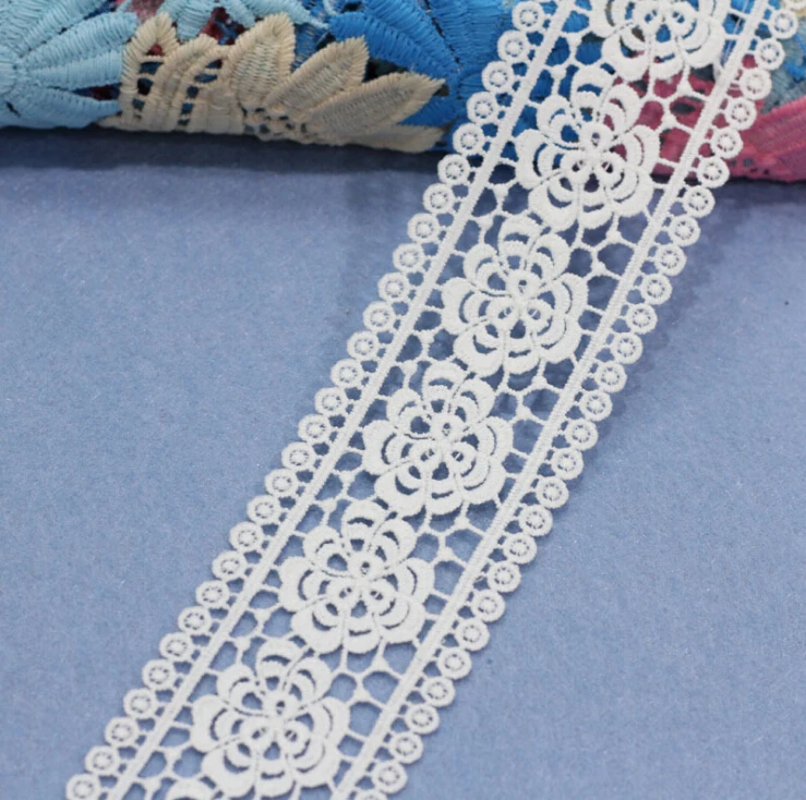 

20Yards Venise Lace trim Wedding DIY Crafted Sewing White Appliques Free Shipping