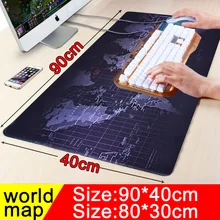 900x400 large worldmap gaming mouse pad locking edge non slip computer player Keyboard table Mat for