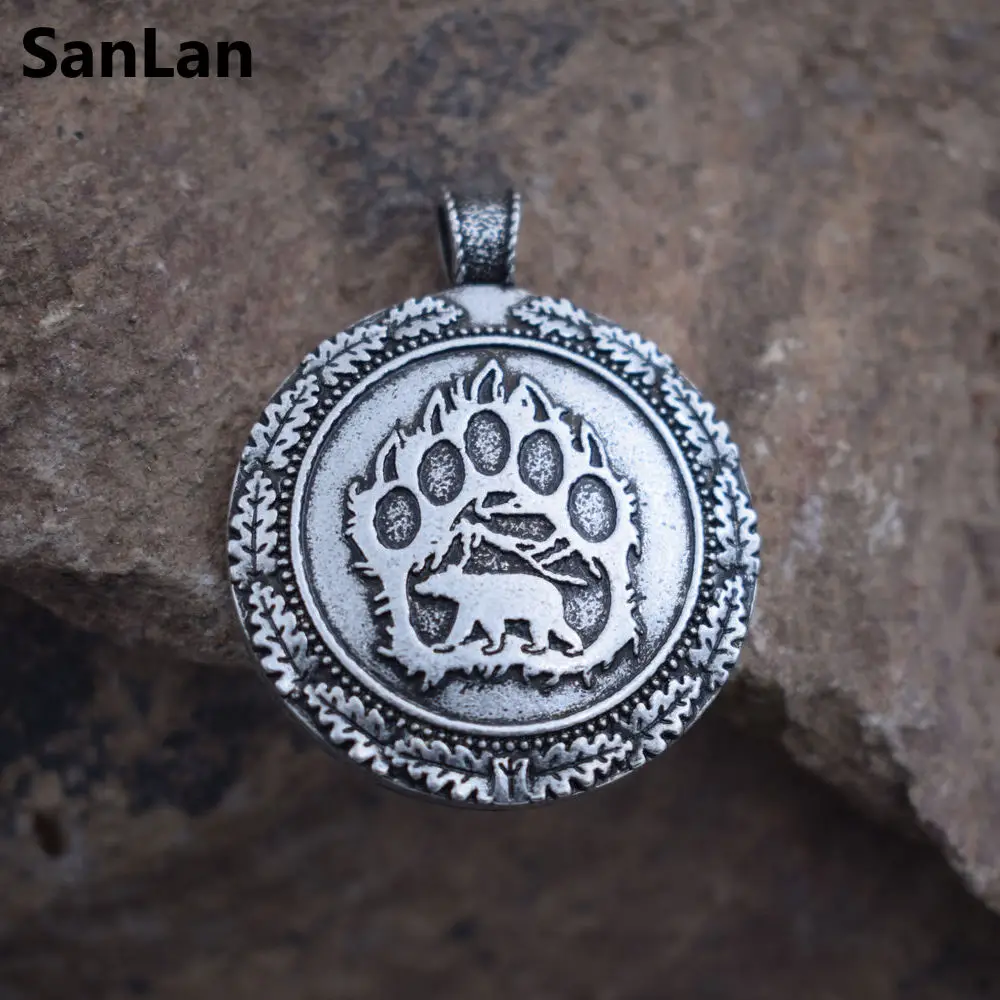 SanLan 1 шт. Викинг медведь лапа ожерелье в славянском стиле медведь языческий Кельт Викинг норвежский славянский дикие животные