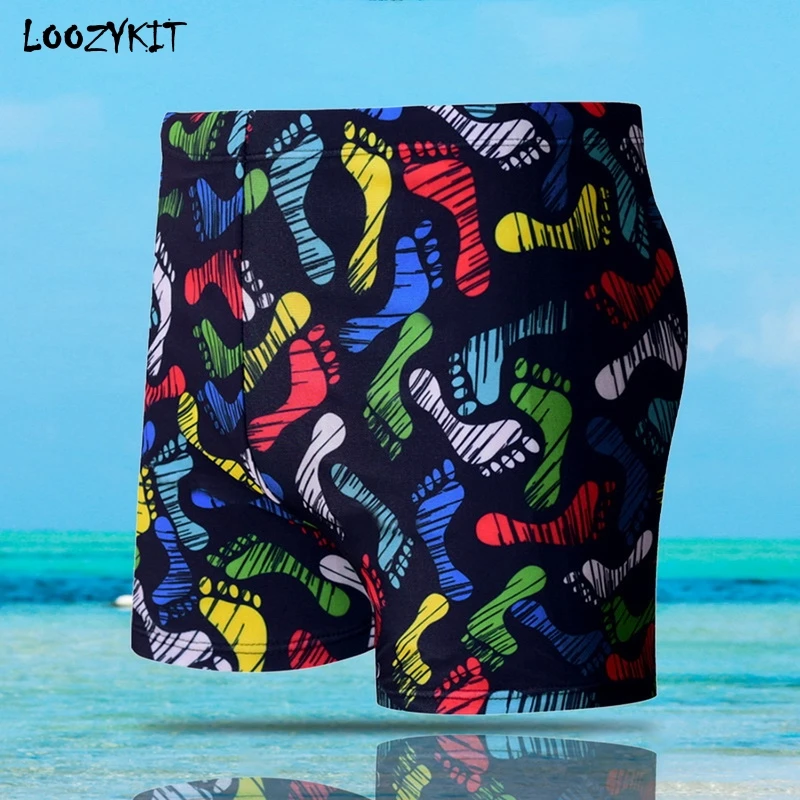 

LOOZYKIT Men Printed Surffing Short Swimming Trunks Beach Shorts Homme Quick Dry Boardwear Loose Summer Casual Shorts Beachwear
