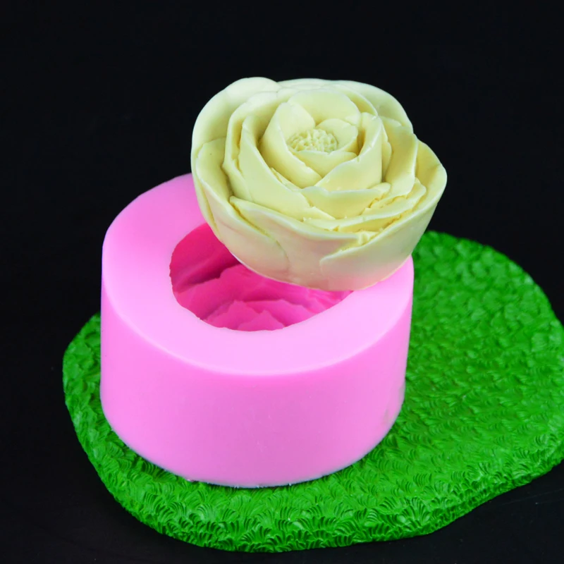 

3D Rose Flower Handmade Soap Fondant Cake Decoration Silicone Mold