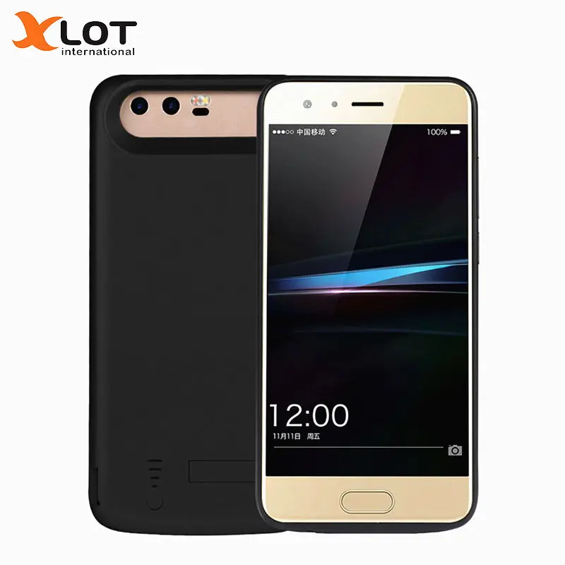 

XLOT 6500mAh Portable External Battery Charger Case Power Bank Backup Pack Charging Cover with Foldable Stand for Huawei Honor 9