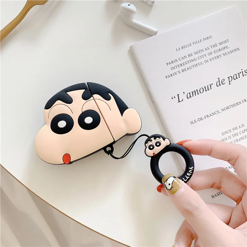 3D милый TOHATO мультфильм крокодил Crayon Shinnosuke Nohara силиконовый чехол для AirPods 2 чехол Bluetooth Анти-осень крышка для наушников