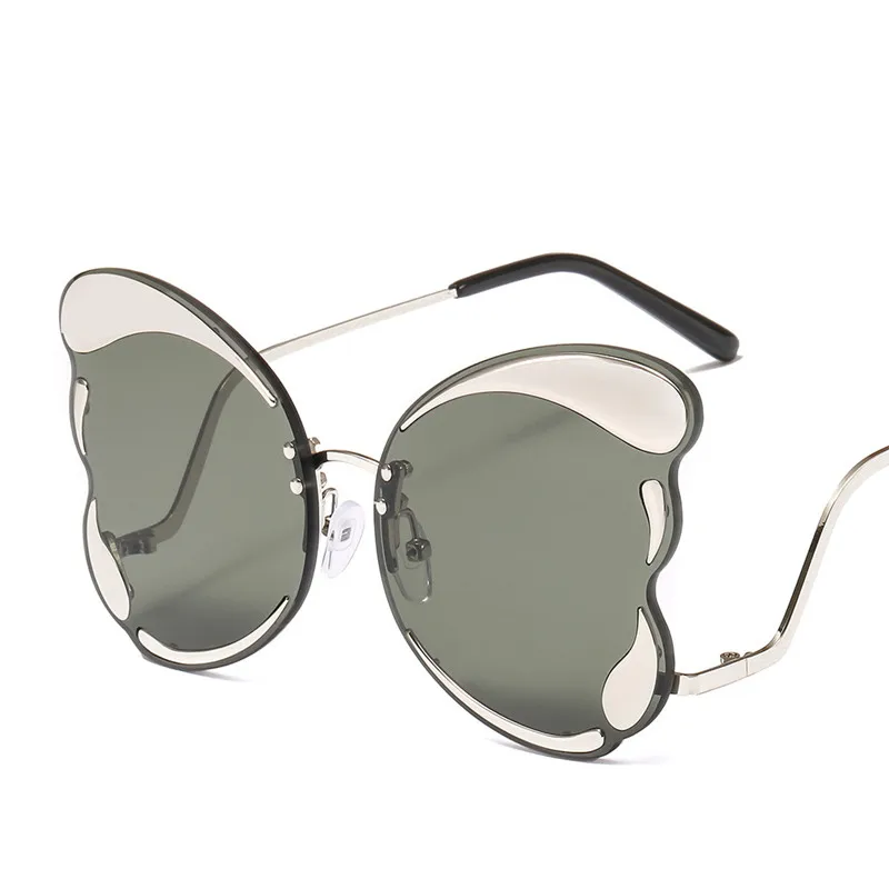 Бабочка кошачий глаз солнцезащитные очки женские роскошные брендовые дизайнерские коричневые Модные солнцезащитные очки для женщин модные цвета очки UV400 - Цвет линз: C5 Green