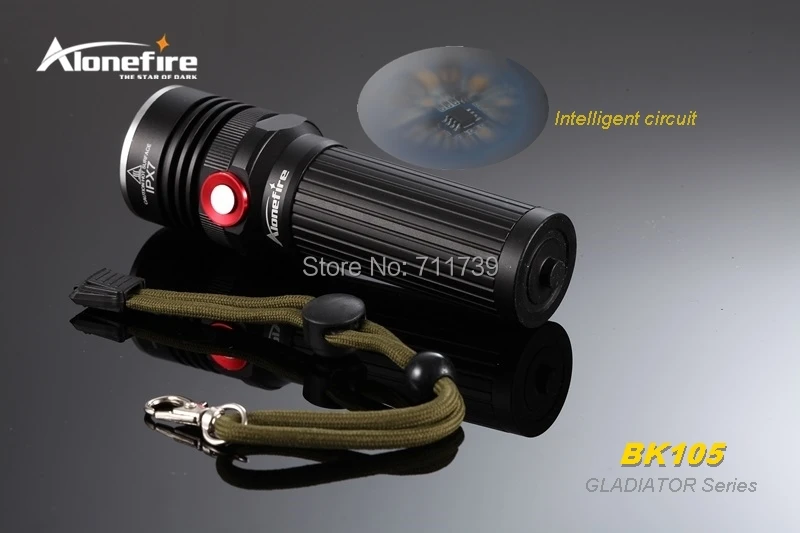 AloneFire GLADIATOR Series BK105 CREE XM-L2 светодиодный 3 режима плавная регулировка светодиодный фонарик для 1x18650/3 x AAA батареи