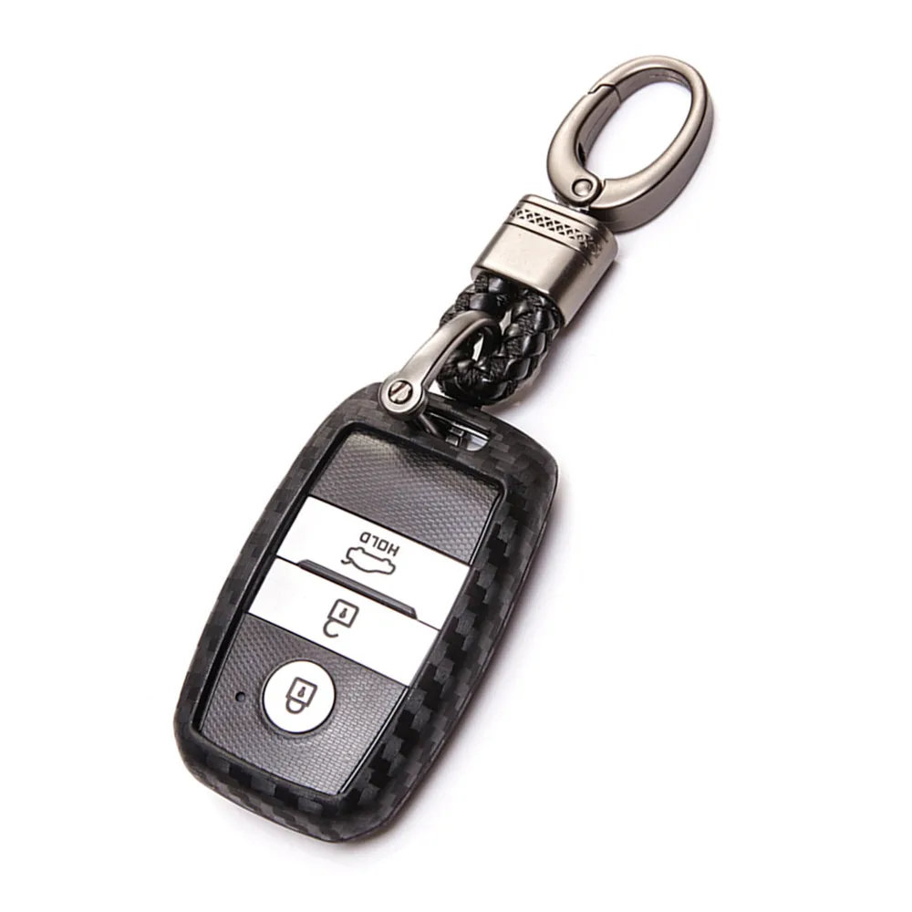 Carbon Fiber Silicone Key Bag Cover Protector Car Case Shell For kia rio sportage 2014 ceed sorento cerato K2 K3 K4 K5 | Автомобили и