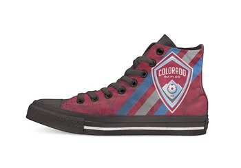 

Colorado Rapids Football Unisex High Top Canvas flat Casual Custom shoes Drop Shipping