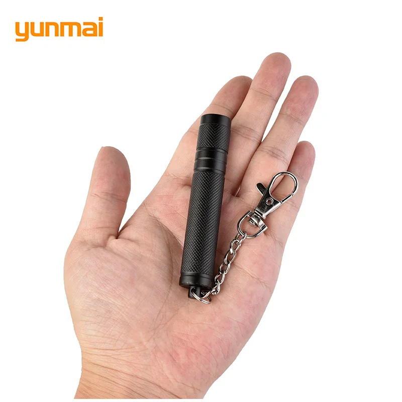 

AAA Battery Mini Penlight Metal Strap Torches Single Mode Handy Portable Q5 Led Flash Light Camping Keychain Tool Lantern