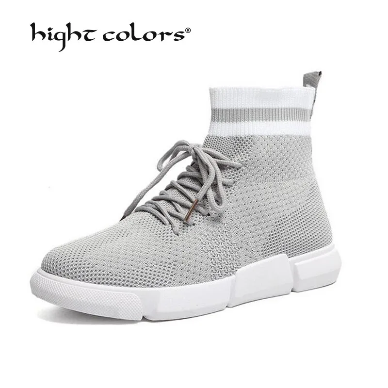 

2019 Fashion Brand Casual Shoes Woman Spring Summer Breathable Flats Women Mesh Soft White Black Pink Flat Platform Shoes